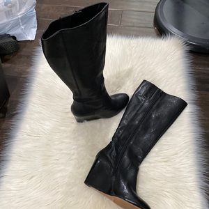 Nine West Tall Leather Boots Size 8-1/2 NWOT